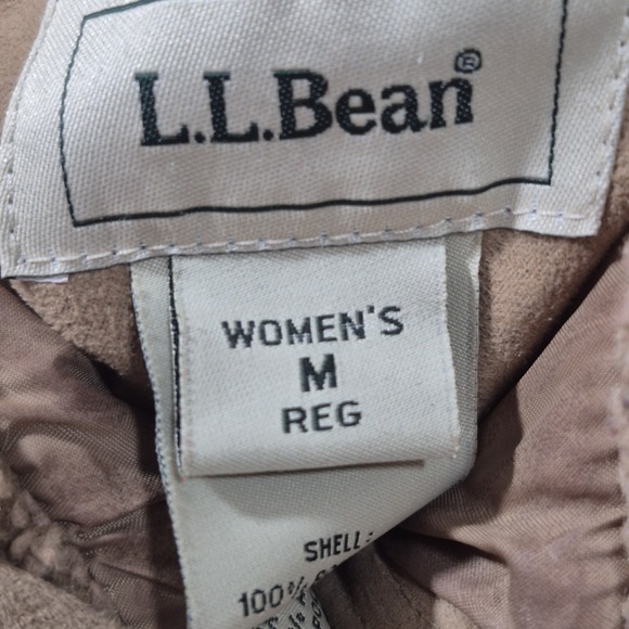 L. L. Bean Womens Goose Down Parka Puffer Sherpa Collar Medium Reg Zip Jacket - Picture 10 of 12